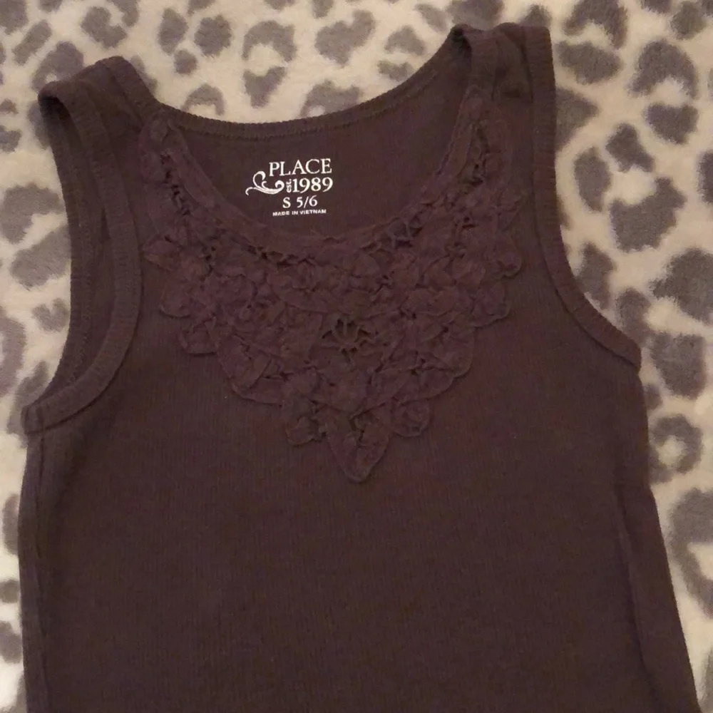 Children’s Place Brown Crochet Ribbed Fitted Tank Top Size Small 5/6